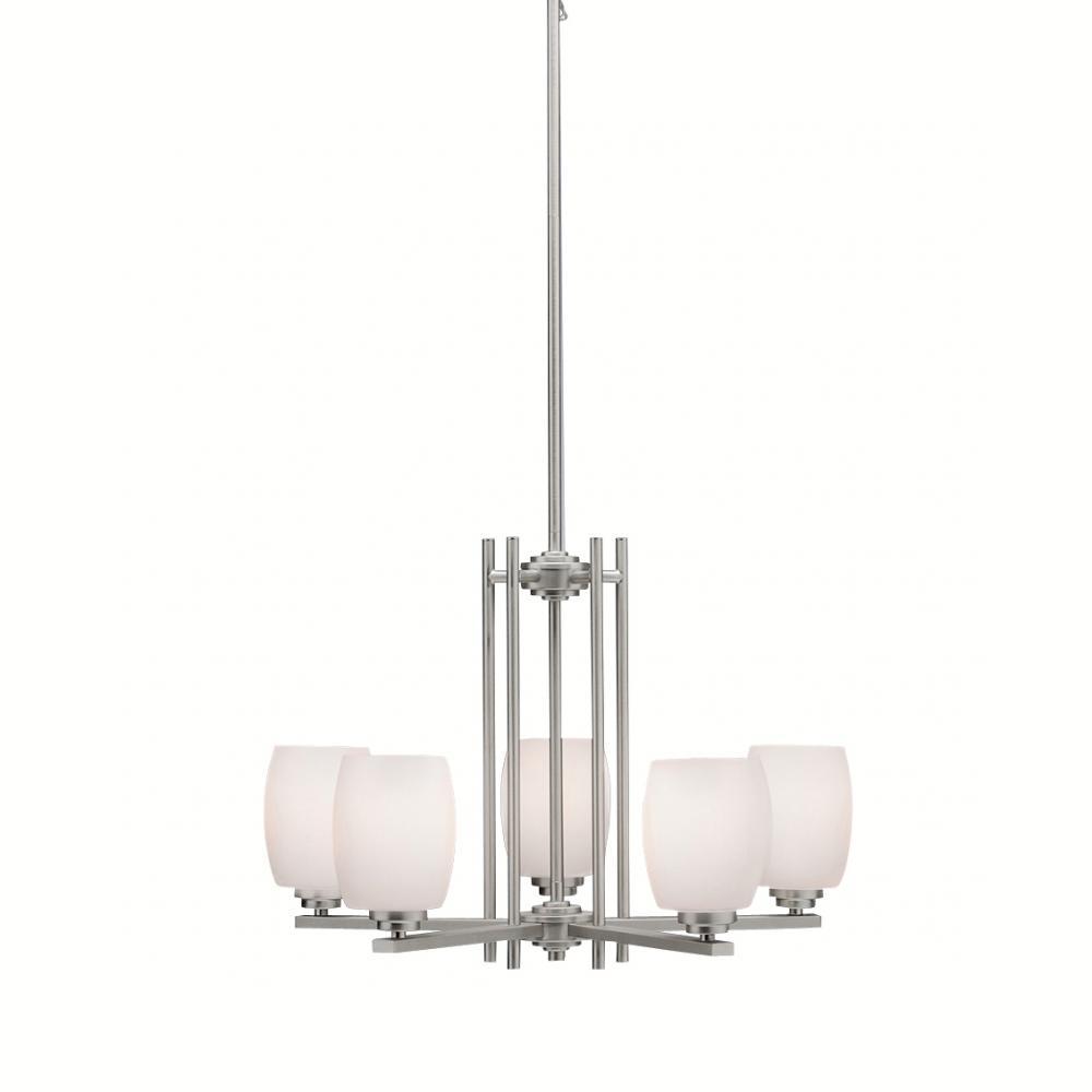 Eileen™ 5 Light Chandelier with LED Bulbs Brushed Nickel