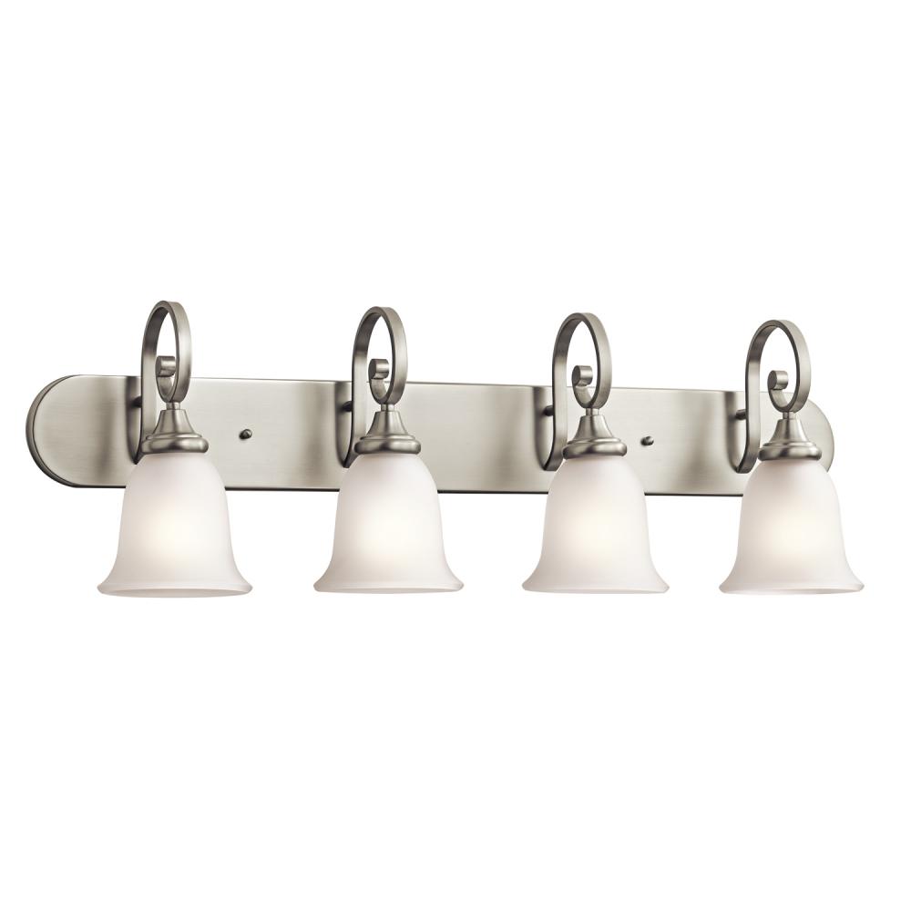 Monroe™ 4 Light Vanity Light with LED Bulbs Brushed Nickel