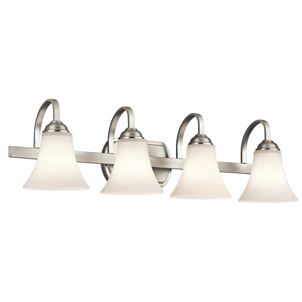 Keiran™ 4 Light Vanity Light with LED Bulbs Brushed Nickel