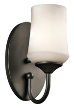 Kichler 45568OZ - Aubrey 10.75" 1 Light Wall Sconce with Satin Etched Cased Opal in Olde Bronze®