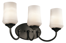 Kichler 45570OZ - Aubrey 21" 3 Light Vanity Light with Satin Etched Cased Opal Glass in Olde Bronze®