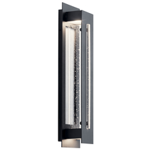 Kichler 49946BKTLED - River Path 23" LED Outdoor Wall Light with Clear Seeded Glass in Textured Black