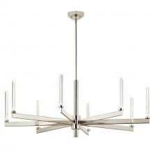 Kichler 52668PN - Sycara 48.5 Inch 8 Light LED Chandelier with Faceted Crystal in Polished Nickel