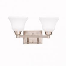 Kichler 5389NI - Langford 17.5" 2 Light Vanity Light with Satin Etched White Glass in Brushed Nickel