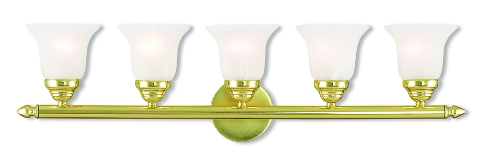 5 Light Polished Brass Bath Light