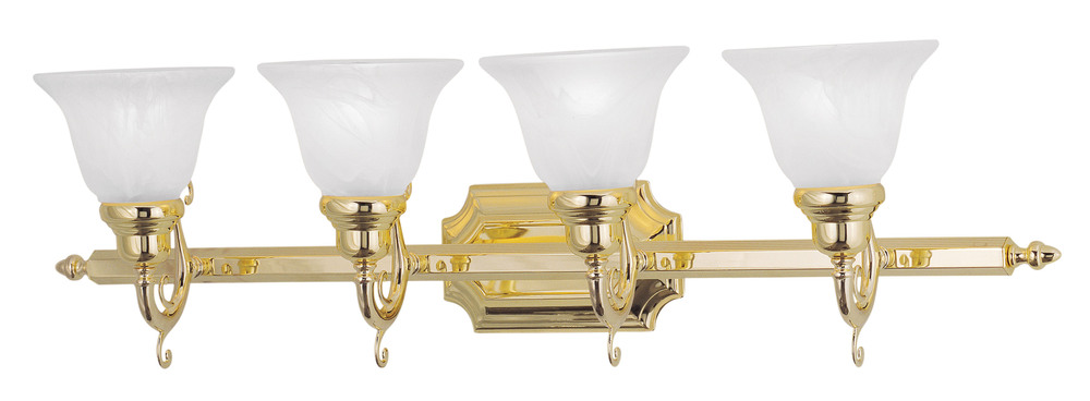 4 Light Polished Brass Bath Light