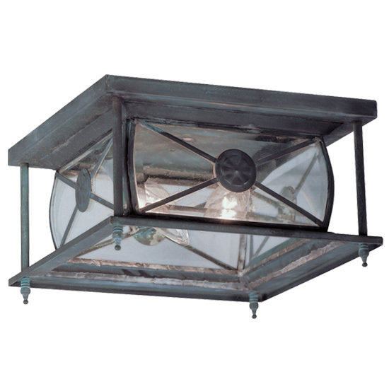 2 Light Charcoal Outdoor Ceiling Mount
