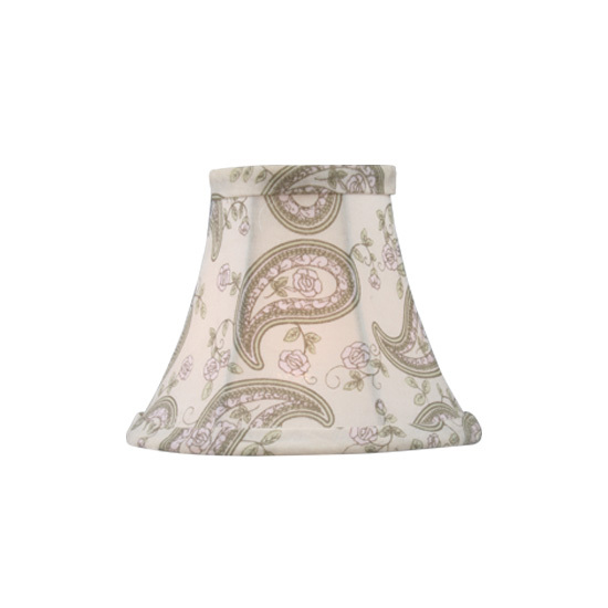 Paisley Design Silk Bell Clip Shade