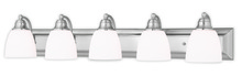 Livex Lighting 10505-91 - 5 Light Brushed Nickel Bath Light