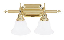 Livex Lighting 1282-02 - 2 Light Polished Brass Bath Light