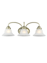 Livex Lighting 1533-01 - 3 Light Antique Brass Bath Light