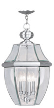 Livex Lighting 2357-91 - 4 Light BN Outdoor Chain Lantern