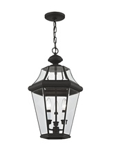 Livex Lighting 2365-04 - 3 Light Black Outdoor Chain Lantern
