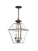 Livex Lighting 2385-07 - 3 Light Bronze Outdoor Chain Lantern