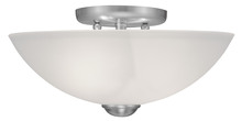 Livex Lighting 4207-91 - 2 Light Brushed Nickel Ceiling Mount