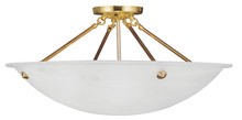 Livex Lighting 4275-02 - 4 Light Polished Brass Ceiling Mount