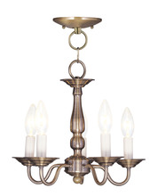 Livex Lighting 5011-01 - 5 Light AB Chain Hang/Ceiling Mount