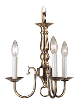 Livex Lighting 5013-01 - 3 Light Antique Brass Mini Chandelier