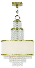 Livex Lighting 50784-28 - 3 Light Winter Gold Mini Chandelier