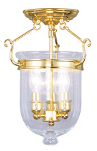 Livex Lighting 5081-02 - 3 Light Polished Brass Ceiling Mount