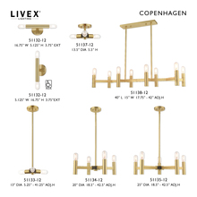 Livex Lighting 51133-12 - 3 Lt Satin Brass Mini Chandelier