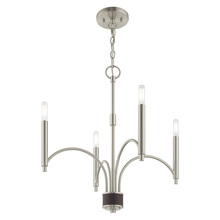 Livex Lighting 51334-91 - 4 Lt Brushed Nickel Mini Chandelier