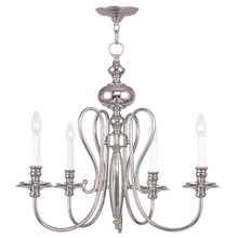 Livex Lighting 5165-35 - 5 Light Polished Nickel Chandelier