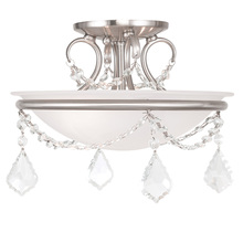 Livex Lighting 6523-91 - 2 Light Brushed Nickel Ceiling Mount