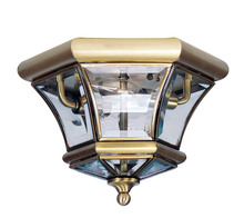 Livex Lighting 7052-01 - 2 Light Antique Brass Ceiling Mount