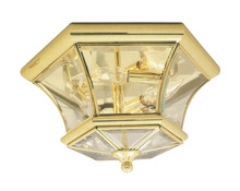 Livex Lighting 7053-02 - 3 Light Polished Brass Ceiling Mount