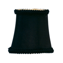Livex Lighting S232 - Black Bell Clip Shade with Fancy Trim