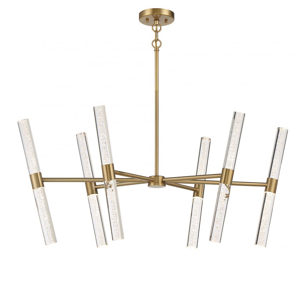 Arlon 12-Light LED Chandelier in Warm Brass