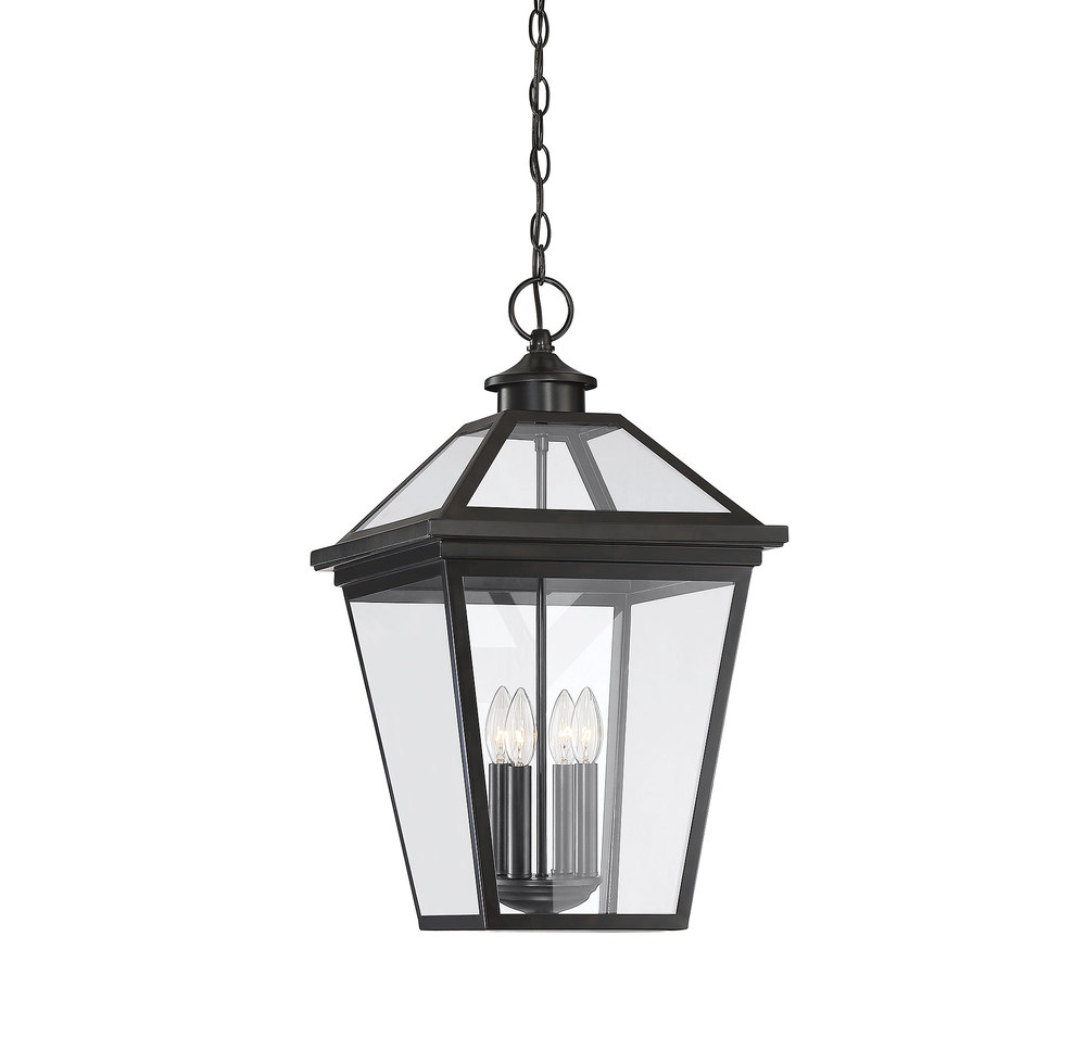Ellijay 4-Light Outdoor Hanging Lantern in English Bronze