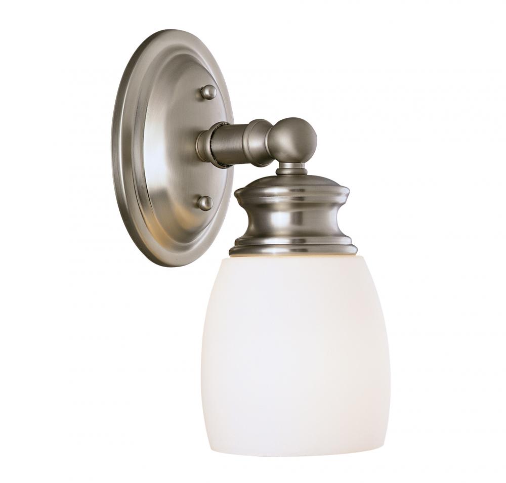 Elise 1-Light Wall Sconce in Satin Nickel