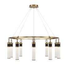 Savoy House 1-1642-10-143 - Abel 10-light Led Chandelier In Matte Black With Warm Brass Accents