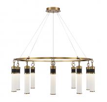 Savoy House 1-1642-10-143 - Abel 10-light Led Chandelier In Matte Black With Warm Brass Accents
