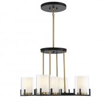 Savoy House 1-1975-5-143 - Eaton 5-light Chandelier In Matte Black With Warm Brass Accents