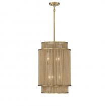Savoy House 3-1773-6-320 - Ashburn 6-Light Pendant in Warm Brass and Rope
