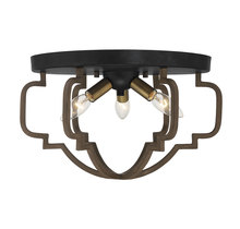 Savoy House 6-0304-3-96 - Westwood 3-light Ceiling Light In Barrelwood With Brass Accents