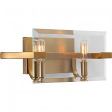 Progress P300109-109 - Cahill Collection Two-Light Brushed Bronze Clear Glass Luxe Bath Vanity Light
