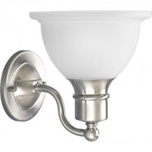 Progress P3161-09 - Madison Collection One-Light Brushed Nickel Etched Glass Traditional Bath Vanity Light
