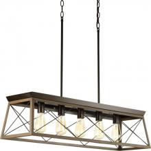 Progress P400048-020 - Briarwood Collection Five-Light Linear Chandelier