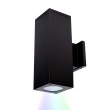 WAC US DC-WD05-FA-CC-BK - Cube Architectural 5" LED Color Changing Up and Down Wall Light
