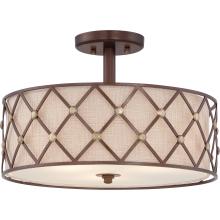 Quoizel BWL1717CC - Brown Lattice Semi-Flush Mount