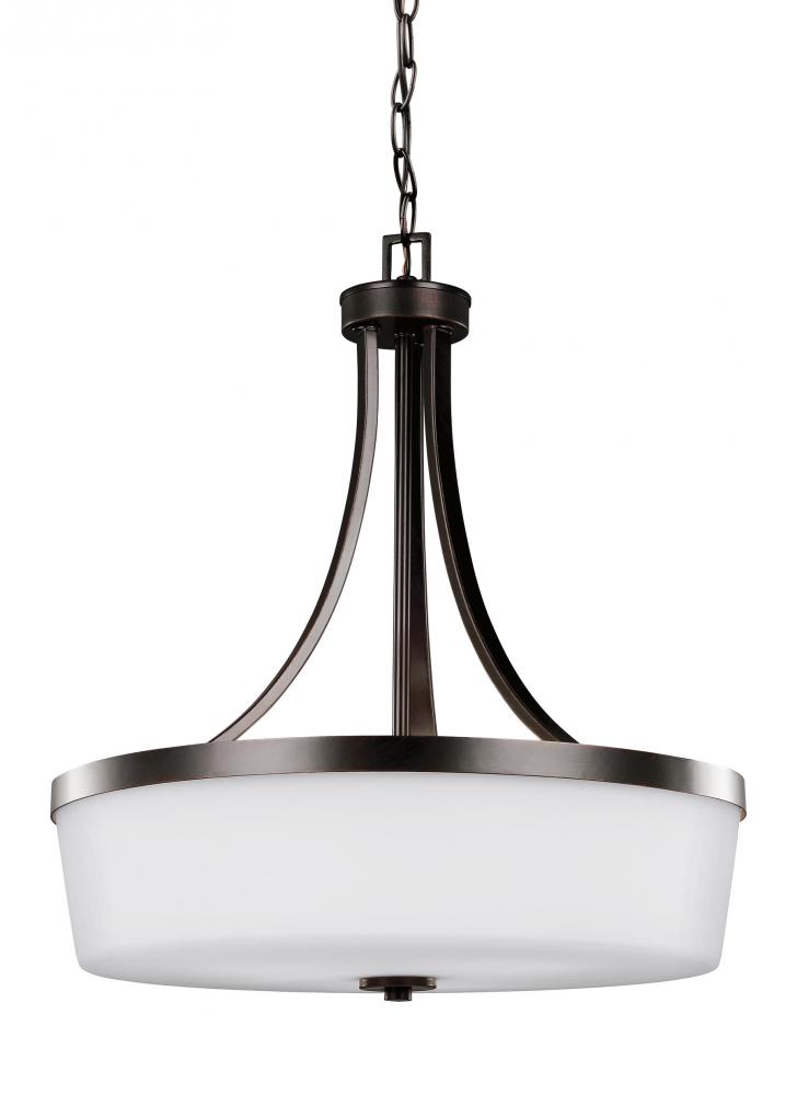 Hettinger transitional 3-light indoor dimmable ceiling pendant hanging chandelier pendant light in b