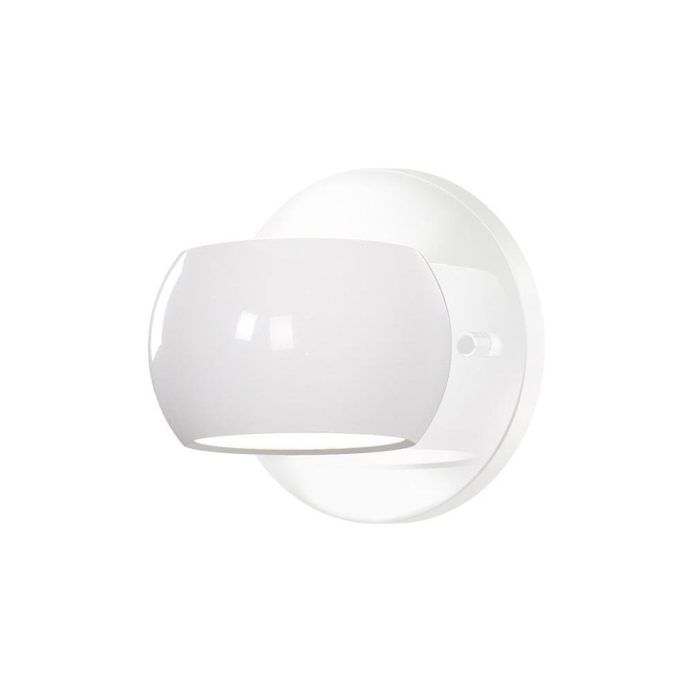 Flux 4-in Gloss White LED Wall Sconce