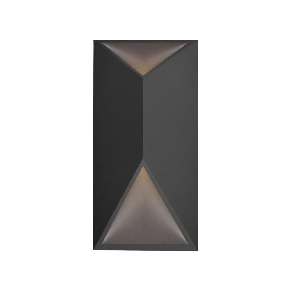 Indio 12-in Black LED Exterior Wall Sconce