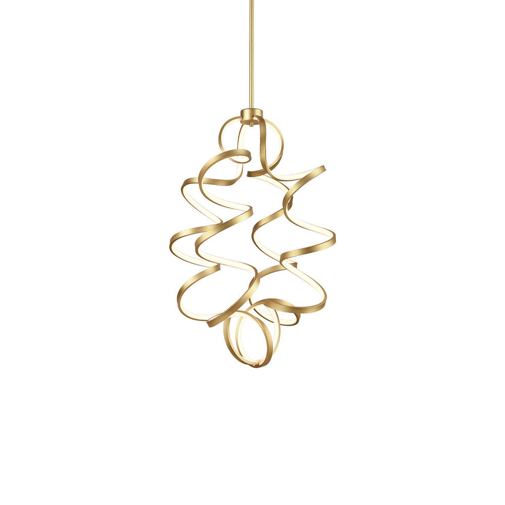 Synergy 34-in Antique Brass LED Chandeliers