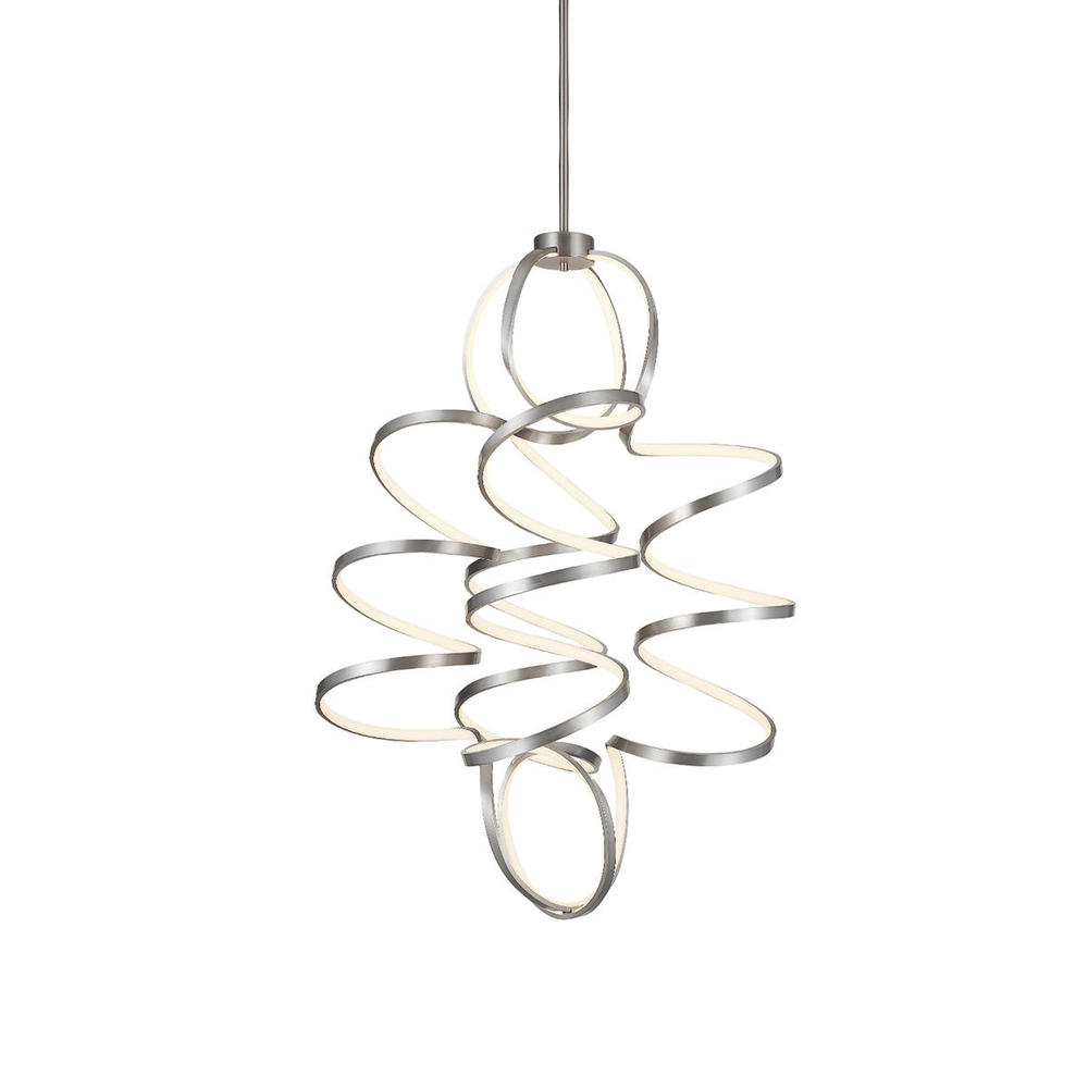 Synergy 41-in Antique Silver LED Chandeliers