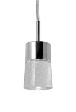 Kuzco Lighting Inc 401161CH-LED - Single Lamp LED Pendant with Bubble Encased Crystals